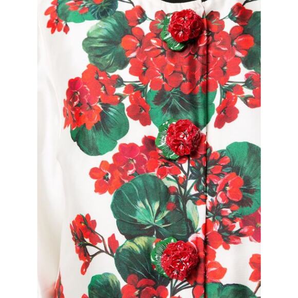 NWT Dolce & Gabbana Portofino Print Mikado Jacket White Red green IT 40 S - Picture 7 of 13